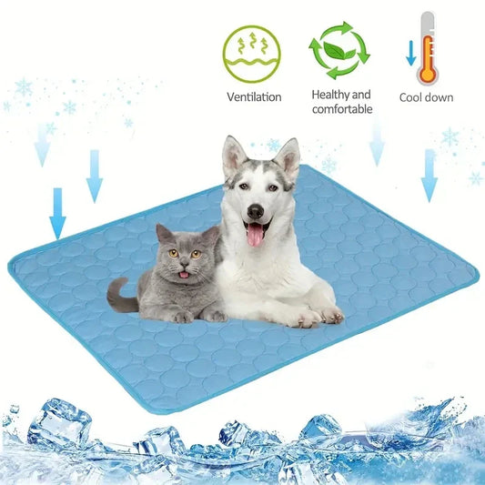 Dog resting on ChillPaw cooling mat